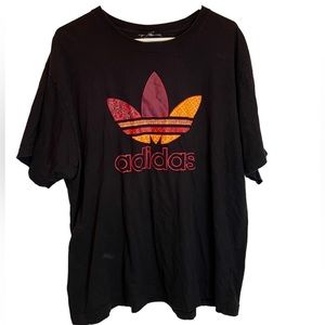adidas Black Tee with Red Logo